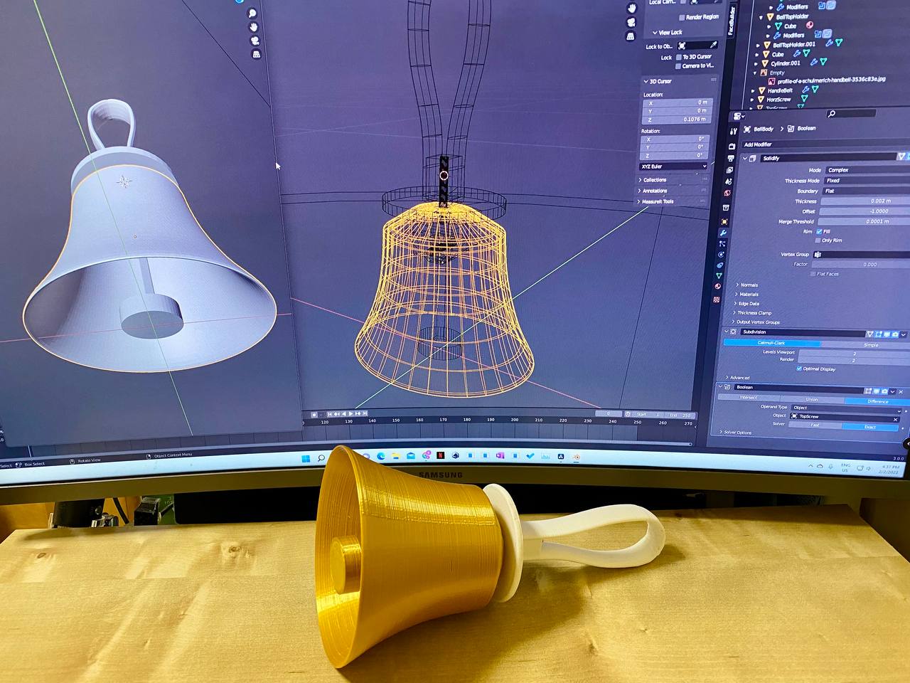 3D Printed Handbell